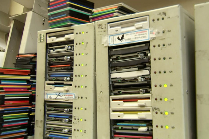A 1990s relic, floppy disks get second life at California warehouse
