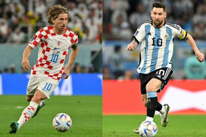 Croatia midfielder Luka Modric (left) will go head to head with Lionel Messi in the World Cup semi-finals