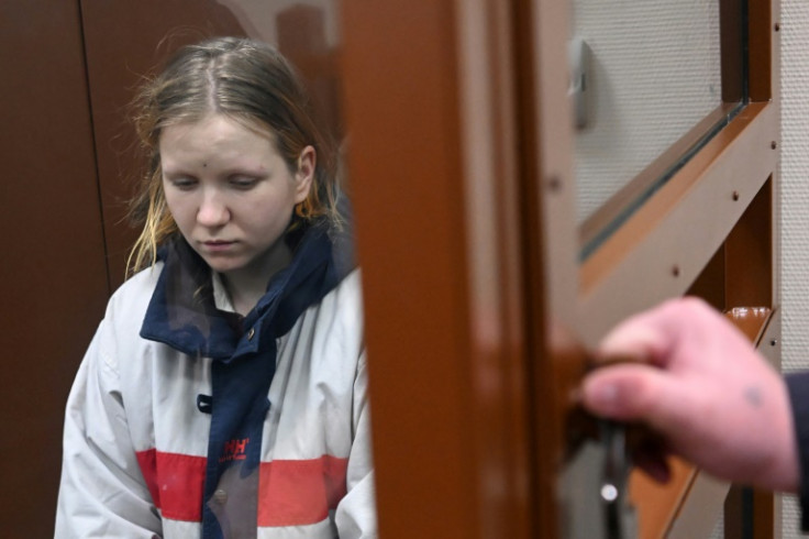 Darya Trepova appears  at Moscow's Basmanny district court which kept her in custody until June 2