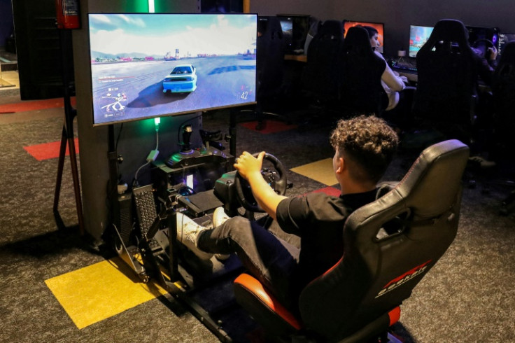 In the driving seat at an ultra-modern Tripoli video gaming centre