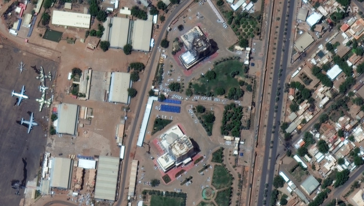Satellite image shows damaged buildings in Khartoum