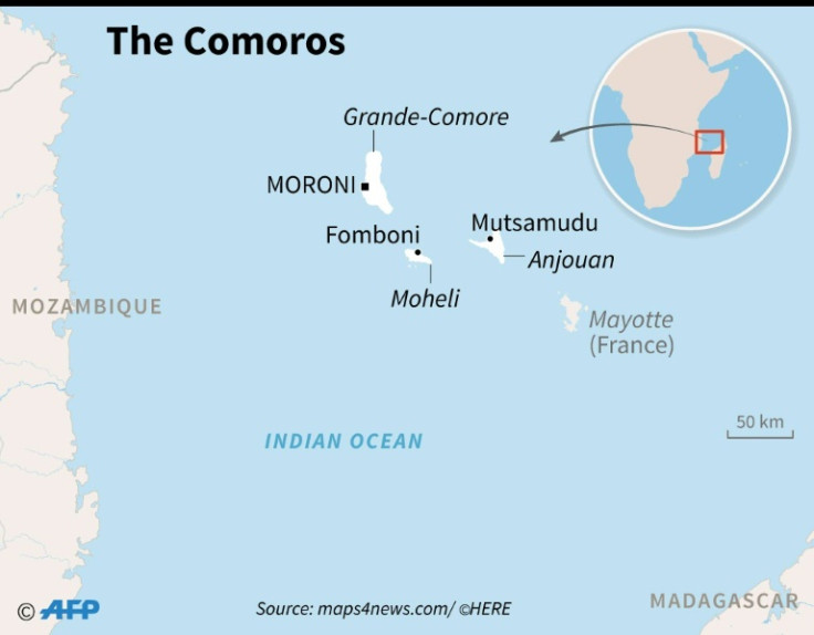 Map of the Comoros archipelago.