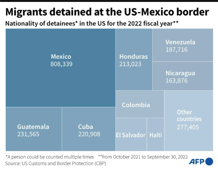 Migrants detained at the US-Mexico border