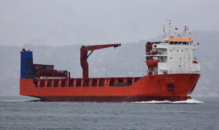 Russian flagged Ro Ro ship Lady R transits in Istanbul's Bosphorus