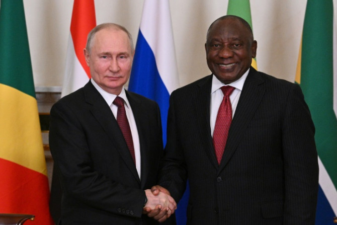 Putin and Ramaphosa met in St. Petersburg last month ahead of a peace mission by African leaders