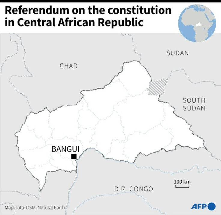 Map of the Central African Republic