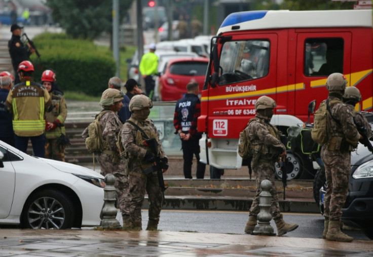 Ankara police headquarters said it was carrying out 'controlled explosions'