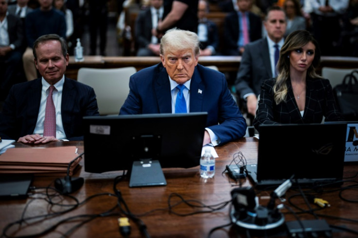Former US President Donald Trump prepares to testify during his trial at New York State Supreme Court in New York, on November 6, 2023