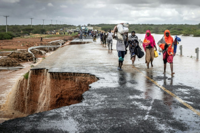 The floods have damaged roads in Garissa