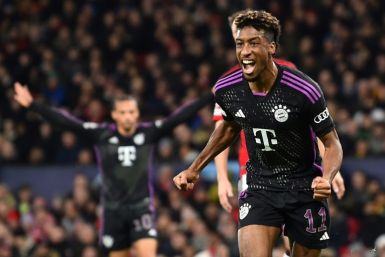 Kingsley Coman's (right)confirmed Manchester United's exit from European competition