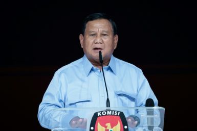 Presidential candidate and Indonesia’s Defence Minister Prabowo Subianto speaks during the last debate before the country's presidential election