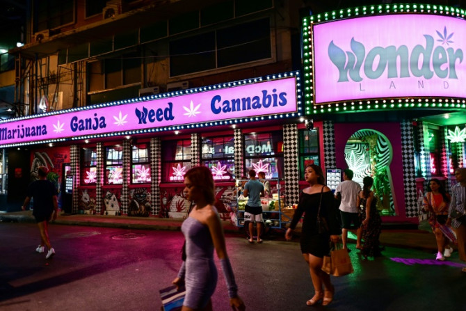 A cannabis dispensary store in the Sukhumvit area of Bangkok