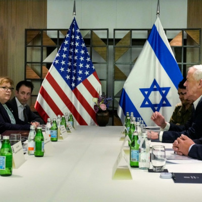 US Secretary of State Antony Blinken met in Tel Aviv with former Israeli army chief of staff Gadi Eisenkot and former Israeli Defence Minister Benny Gantz, both members of the current Israeli war cabinet