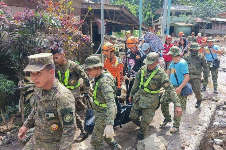 Philippine rescuers have been desperately searching for potential survivor of a Tuesday landslide that killed 11 people and left more than 100 missing