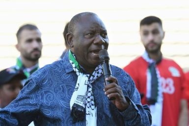 President Cyril Ramaphosa, seen here addressing players at a footabll friendly between South Africa and a Palestinian team, has finally announced the long-anticipated date of general elections