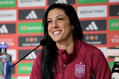 Spain midfielder Jenni Hermoso faces the media ahead of the Nations League final against France
