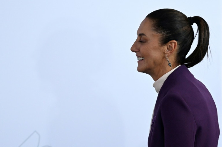 Mexican presidential candidate Claudia Sheinbaum arrives for a televised debate with her rivals