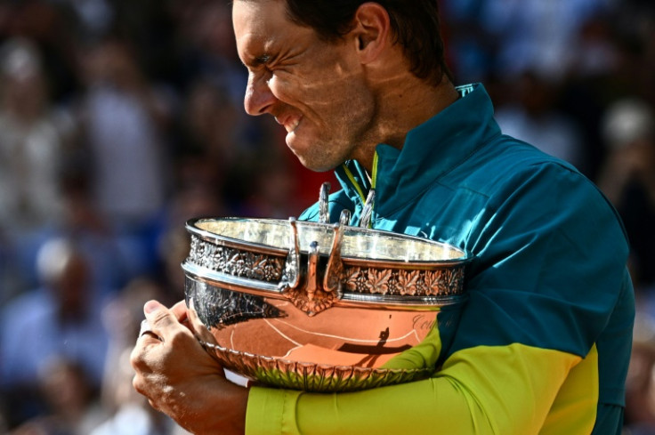 Thanks for the memories: Rafael Nadal with the French Open trophy which he won for the 14th time in 2022