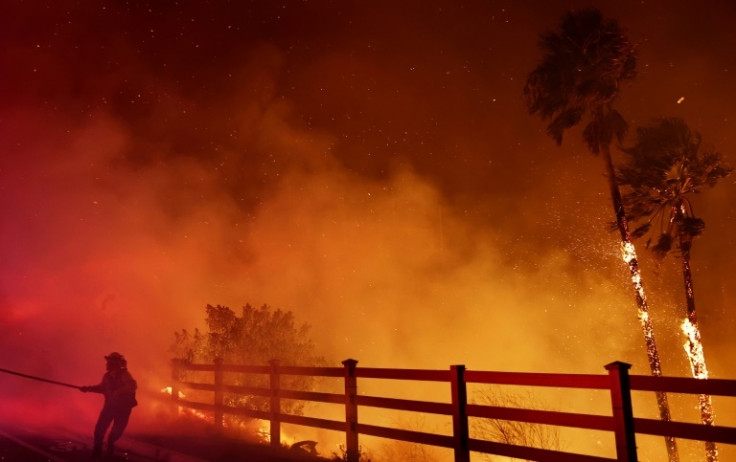 When the fire errupted overnight, one California resident described the sky as 'bright red' at 11:00 pm