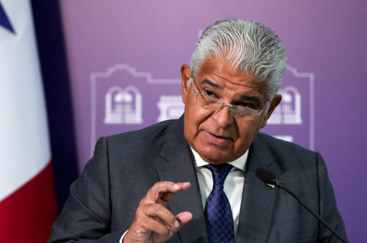 Panama's President Jose Raul Mulino speaks during his weekly press conference